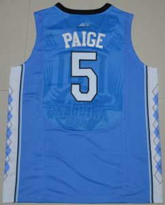 Maillot De Basket NCAA 2016 North Carolina Tar Heels Marcus Paige 5 College Basketball Carolina Bleu